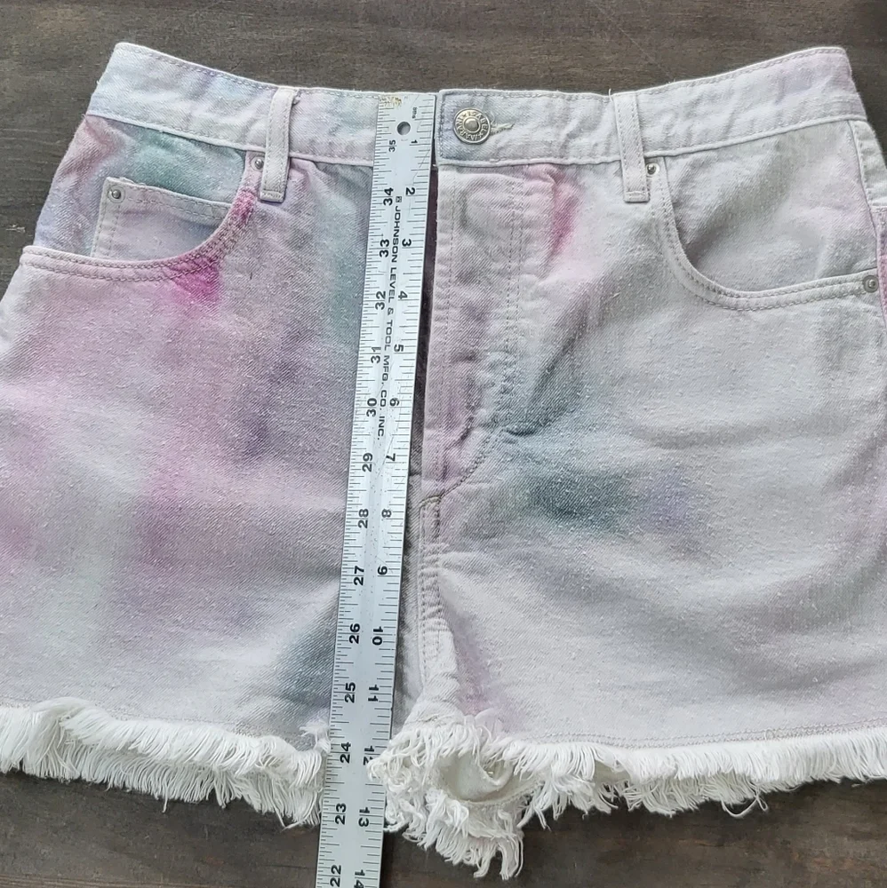 Isabel ÉTOILE Marant Lesiabb Tie-Dye Pattern Frayed Hem Shorts